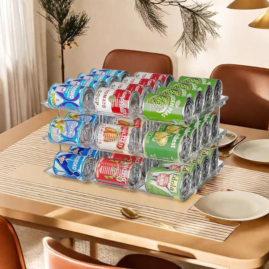 Jsyrjing Can Organizer for Pantry, 3-Tier Stackable Can Dispenser Rack | Amazon (US)