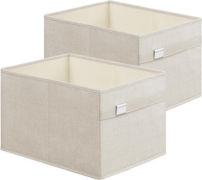 SONGMICS Storage Baskets, Set of 2 Extra Large Storage Bins for Organizing, 30L, 15.7 x 11.8 x 9.... | Amazon (US)