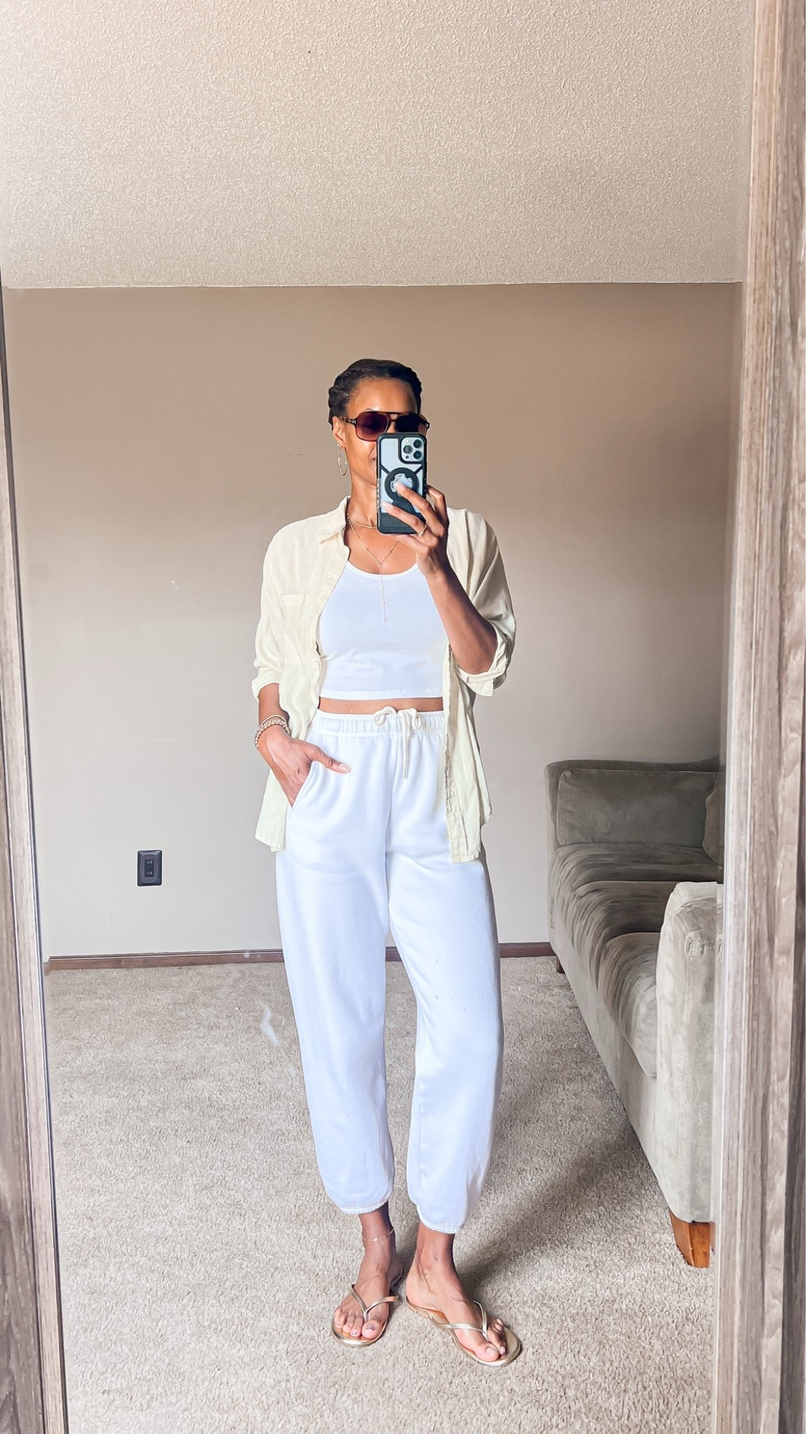 Simple all white with a touch of yellow for a warm day.

#LTKOver40 #LTKootd #LTKTall