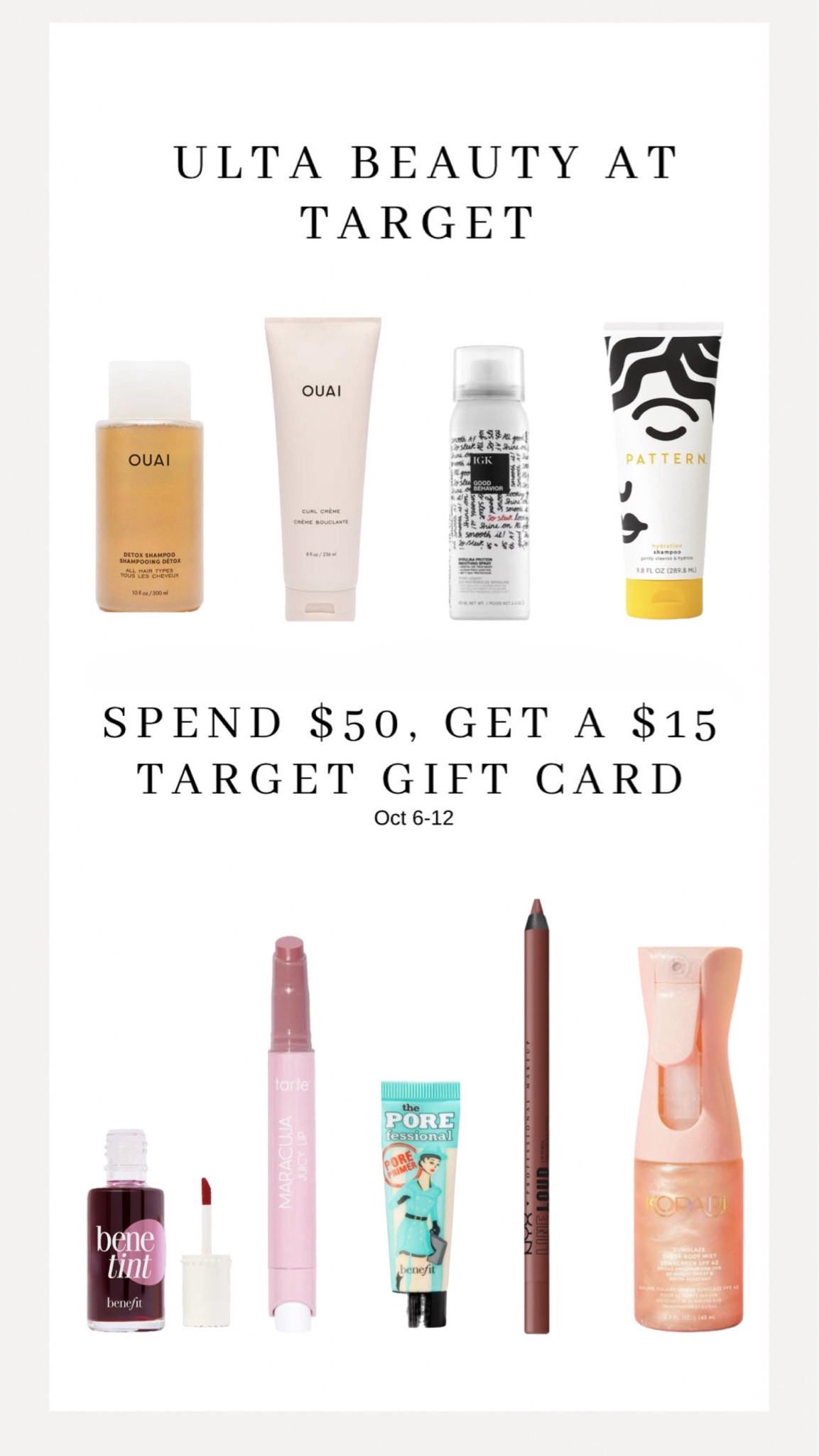 Girl math is buying your favorite products and getting a gift card in return! Shop the Ulta at Target circle deals! 

#LTKFindsUnder100 #LTKBeauty #LTKxTarget
