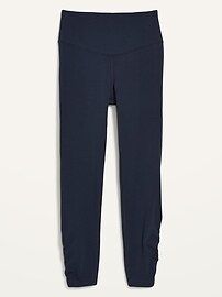 Extra High-Waisted PowerChill Hidden-Pocket Ruched 7/8-Length Leggings for Women | Old Navy (US)