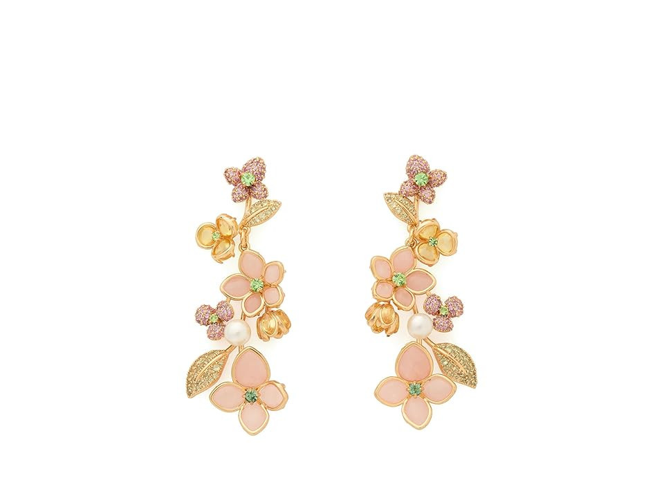 Kate Spade New York Pastel Petals Linear Women's Earrings Earring, Brass/Glass/Pearl | Zappos