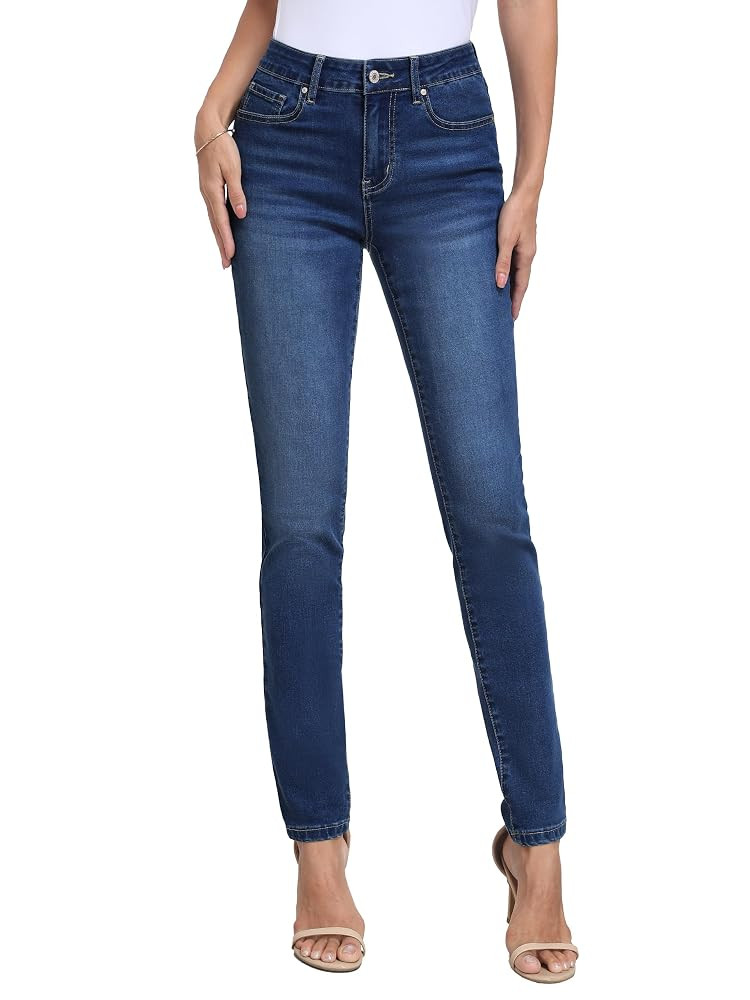 SEVEGO Tall Women's 32"/34"/36" Inseam Skinny Jeans Mid-Rise Stretchy Slim Fit Denim Pants Classi... | Amazon (US)