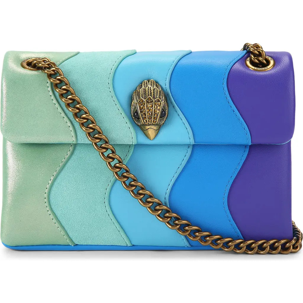 Kurt Geiger London Mini Kensington Convertible Leather Crossbody Bag in Open Blue at Nordstrom | Nordstrom