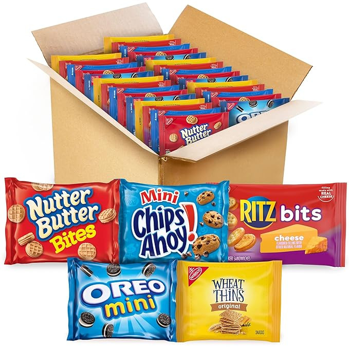 OREO Mini Cookies, Mini CHIPS AHOY! Cookies, RITZ Bits Cheese Crackers, Nutter Butter Bites & Whe... | Amazon (US)
