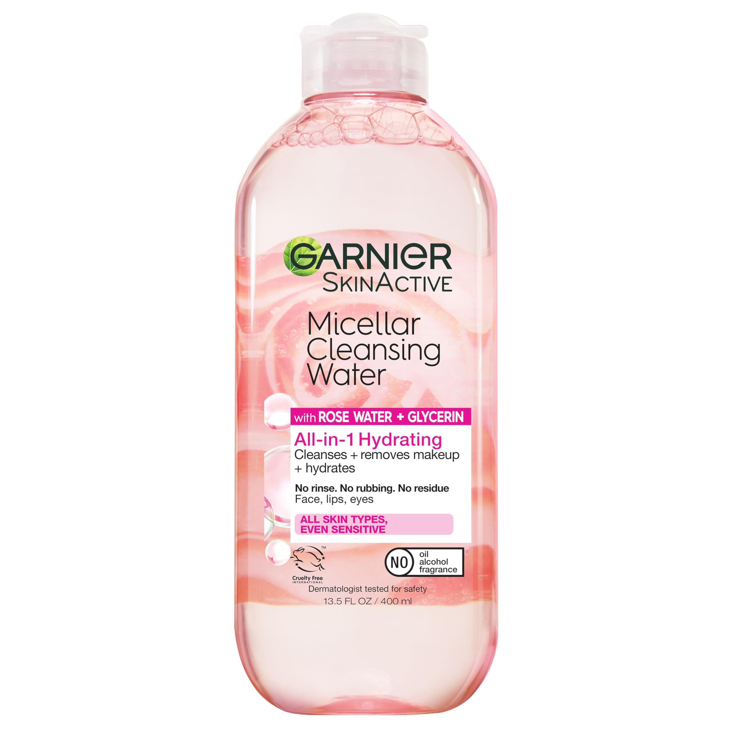 Garnier Micellar Water with Rose Water and Glycerin, Hydrating Facial Cleanser & Makeup Remover, ... | Amazon (US)