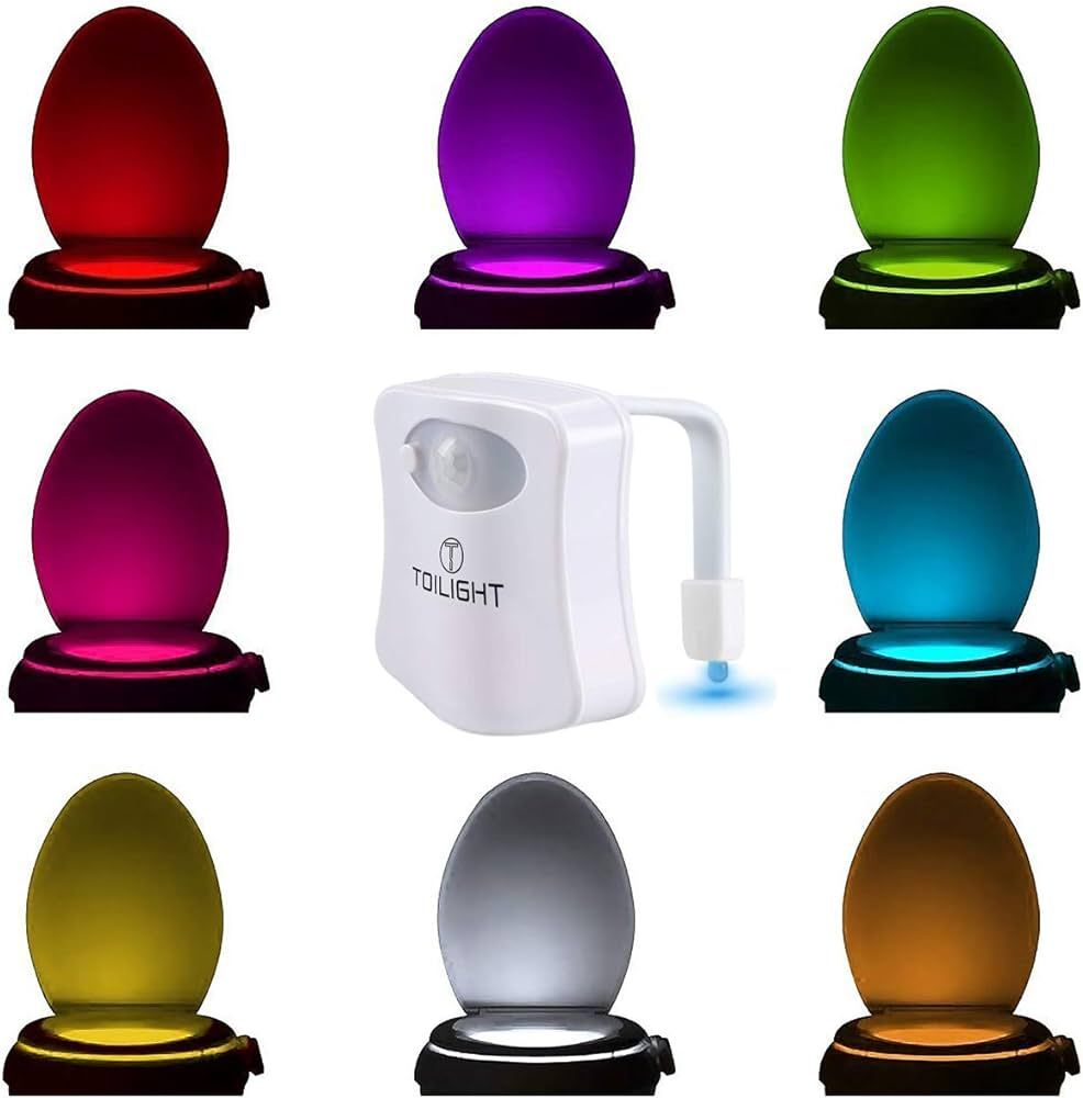 The Original Toilet Night Light Tech Gadget. Fun Bathroom Motion Sensor LED Lighting. Weird Novel... | Amazon (US)