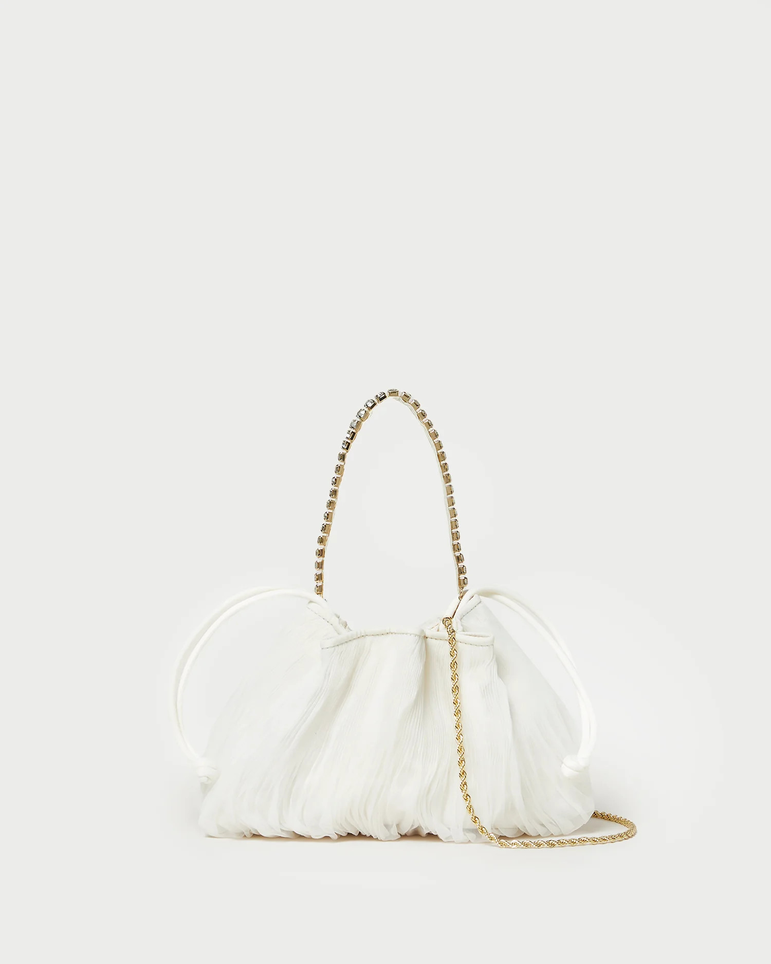 Layne Pearl/Rhinestone Pleated Pouch | Loeffler Randall