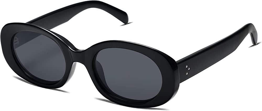 Allarallvr Retro Oval Sunglasses for Women Vintage Inspired Designer Style Shades Sunnies Gafas De S | Amazon (US)