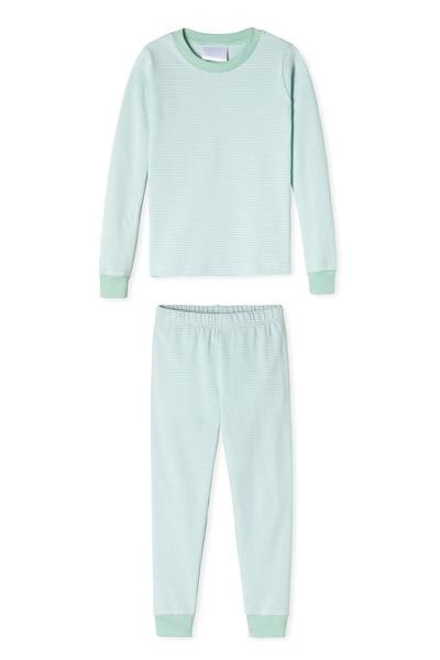 Kids Long-Long Set in Parisian Green | LAKE Pajamas