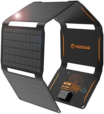 FlexSolar 40W Foldable Solar Panel Charger with USB-C and USB-A Outputs for Phones, Power Banks, ... | Amazon (US)