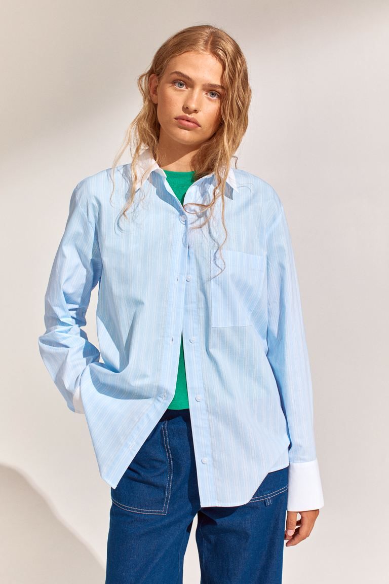 Oversized Poplin Shirt | H&M (US + CA)