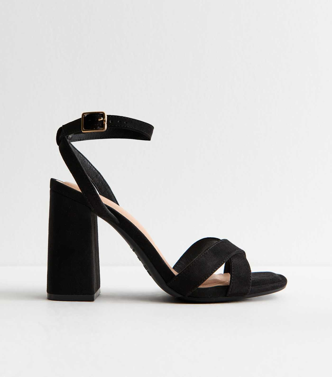 Black Faux Suede Sandals | New Look | New Look (UK)