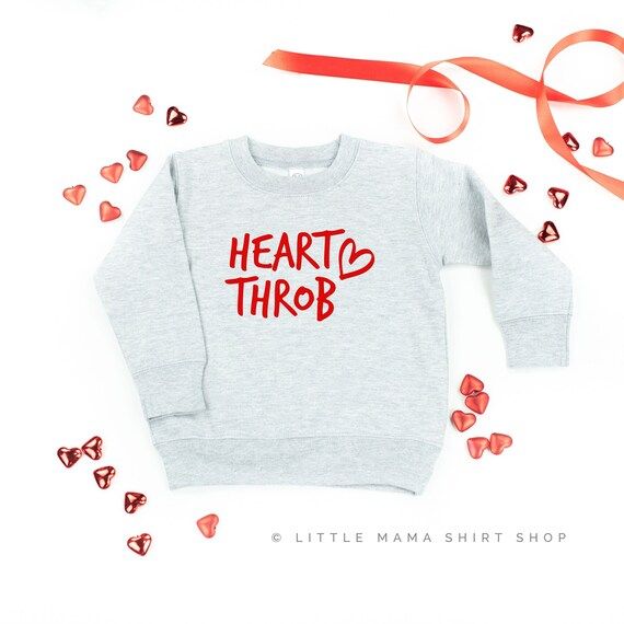 Heart Throb © | Valentine Sweater | Valentine Sweater for Kids | Kid Valentine Shirt | Toddler V... | Etsy (US)