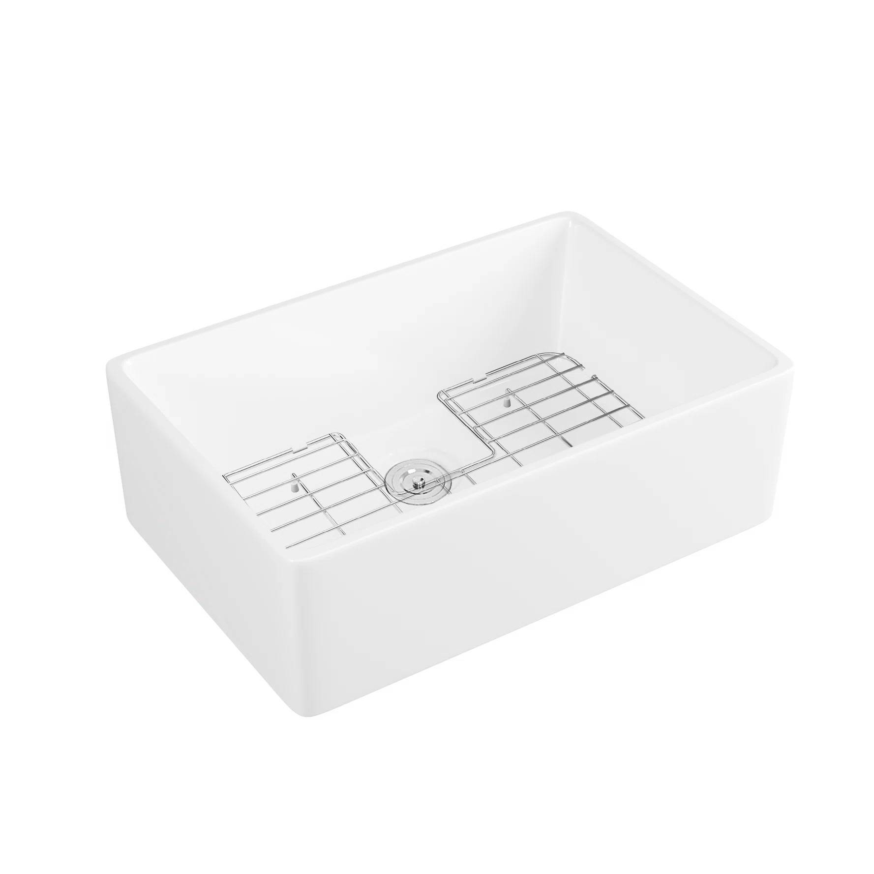 DV-1K116 24" L x 16" W Farmhouse Kitchen Sink with Sink Grid and Basket Strainer | Wayfair Professional