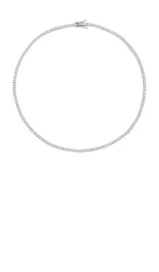 Alexa Leigh Everyday Tennis Necklace in Metallic Gold. | Revolve Clothing (Global)