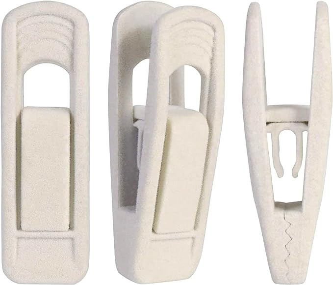 Trgowaul Velvet Hangers Clips, Pants Hangers Velvet Clips, Strong Finger Clips Perfect for Thin V... | Amazon (US)