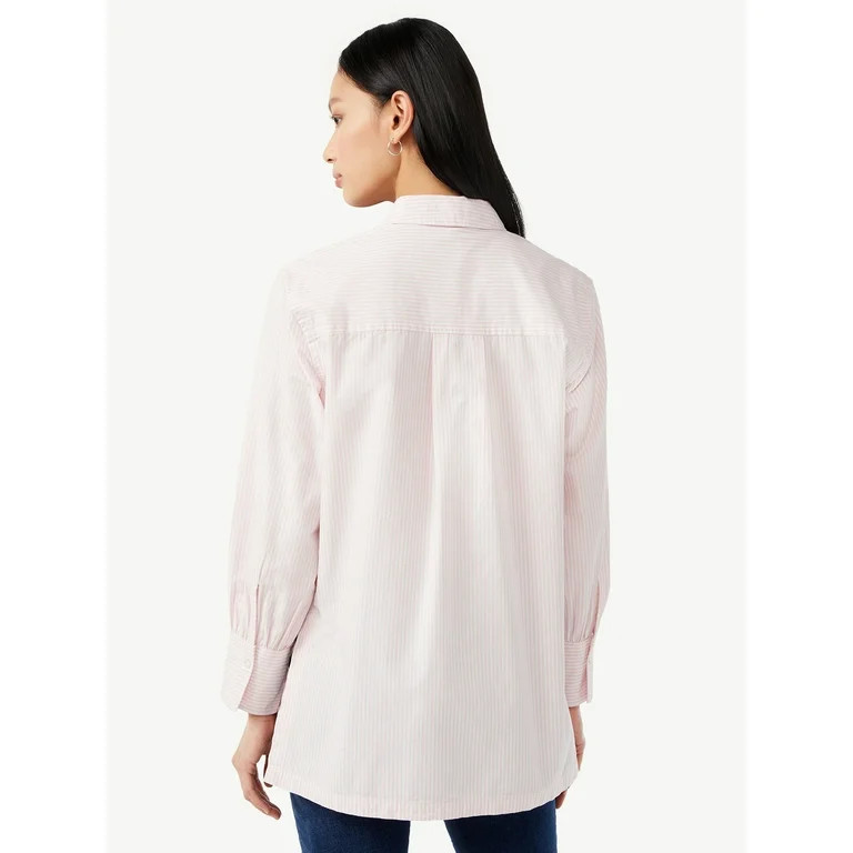 Free Assembly Women's Button Down Boxy Tunic - Walmart.com | Walmart (US)