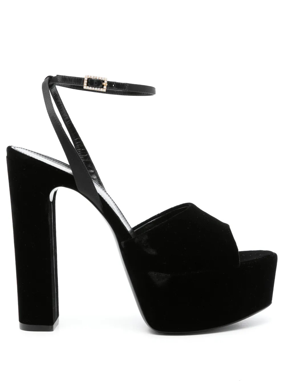 Saint Laurent 95mm Jodie Sandals | Black | FARFETCH | Farfetch Global