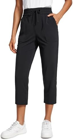 CRZ YOGA Lightweight Capri for Women 23" Cropped Casual Lounge Work Athletic Travel Pants with Po... | Amazon (US)