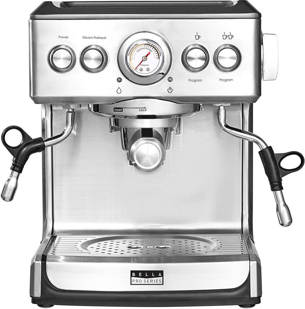 Bella Pro Series Espresso Machine with 19 bars of pressure Stainless Steel | Amazon (US)