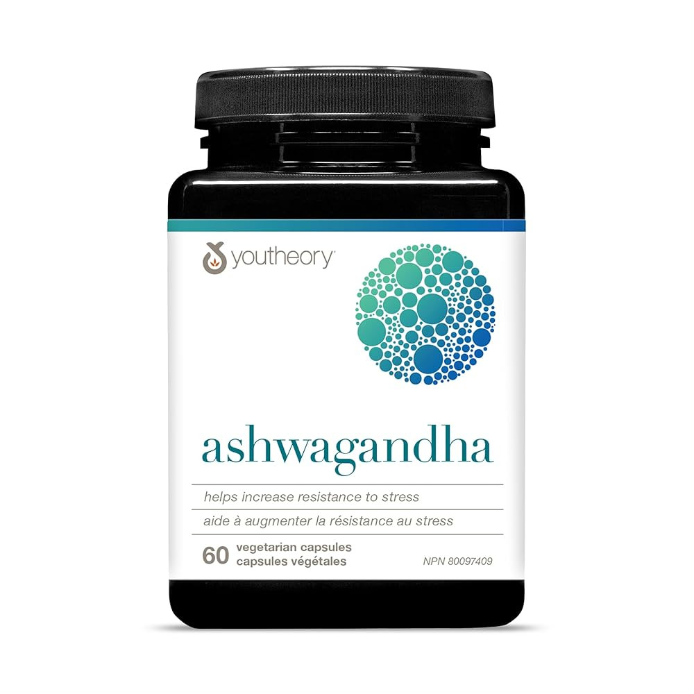 Youtheory Ashwagandha 1,000 mg, with Organic and Clincally Proven Ashwagandha KSM-66. Helps Incre... | Amazon (CA)