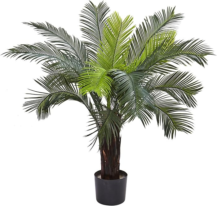 Nearly Natural 3ft Cycas Artificial Palm Tree, UV Resistant Faux Greenery For Indoor Outdoor Deco... | Amazon (US)