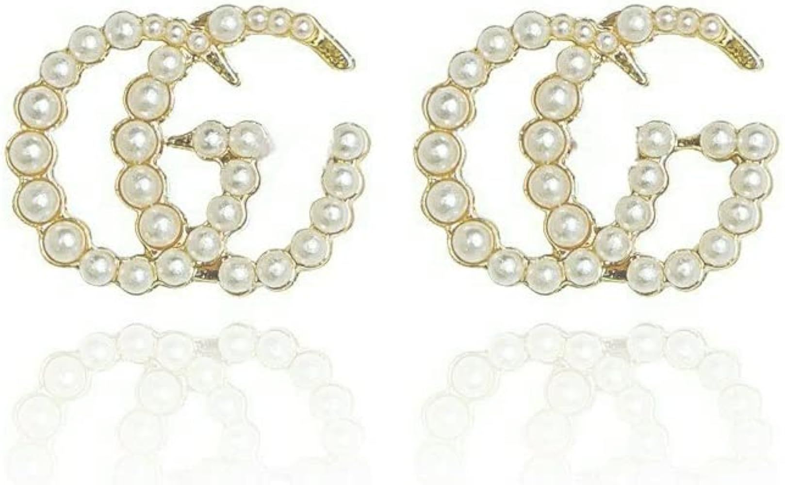 gg earrings for women Pearl Stud Earrings for Women GG EARRINGS Initial G Pearl Stud Earrings Fashio | Amazon (US)