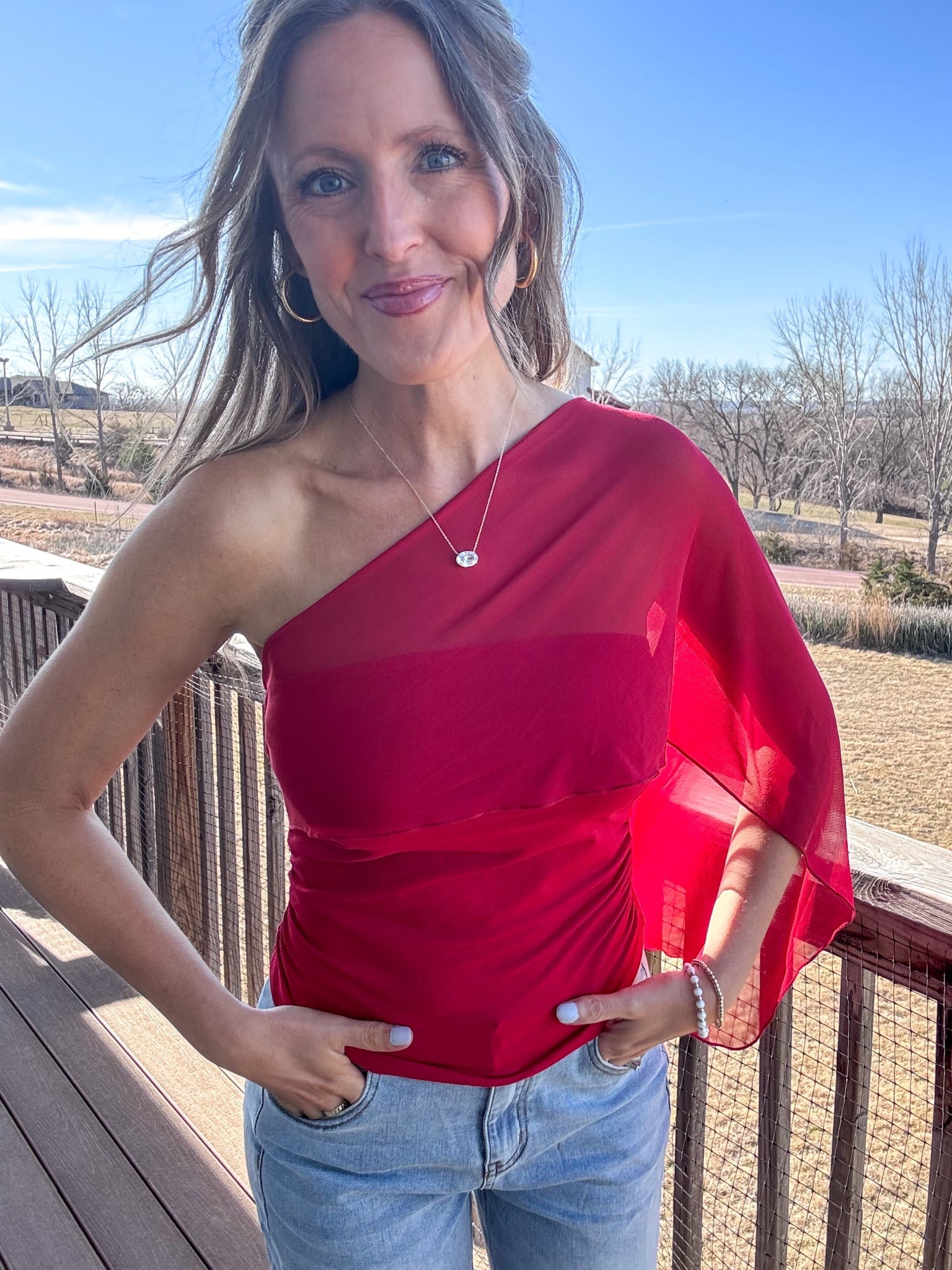 This burgundy top is so beautiful and elegant! ❤️ Loving the draping scarf off of one shoulder! Wearing an xsmall.

As an Amazon Influencer I earn commission on qualified purchases.

Mom style, elegant top, date night top idea, burgundy spring top, one shoulder top, spring fashionn

#LTKOver40 #LTKootd #LTKMidsize