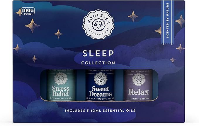 Woolzies Sleep Collection Essential Oil Blend Set | Incl. Sweet Dreams, Relax, & Stress Relief Oi... | Amazon (US)