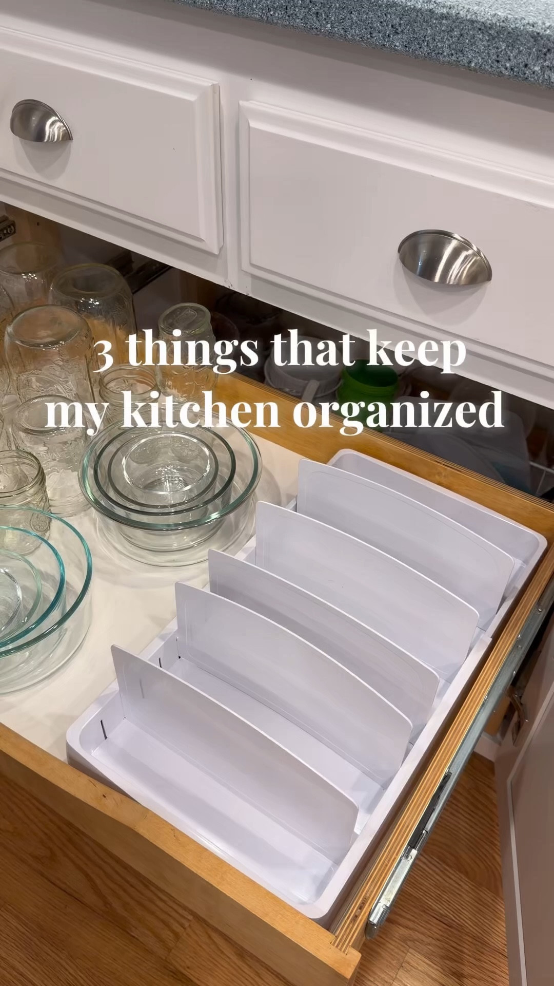 3 things that keep my kitchen organized: a lid organizer, containers, and labels. 

Sharing the pieces I use here.
 
🏠 I share real-life decor, home finds, and organization for spaces that are pretty, not perfect. 💫
 

#LTKdayinmylife #LTKHome
