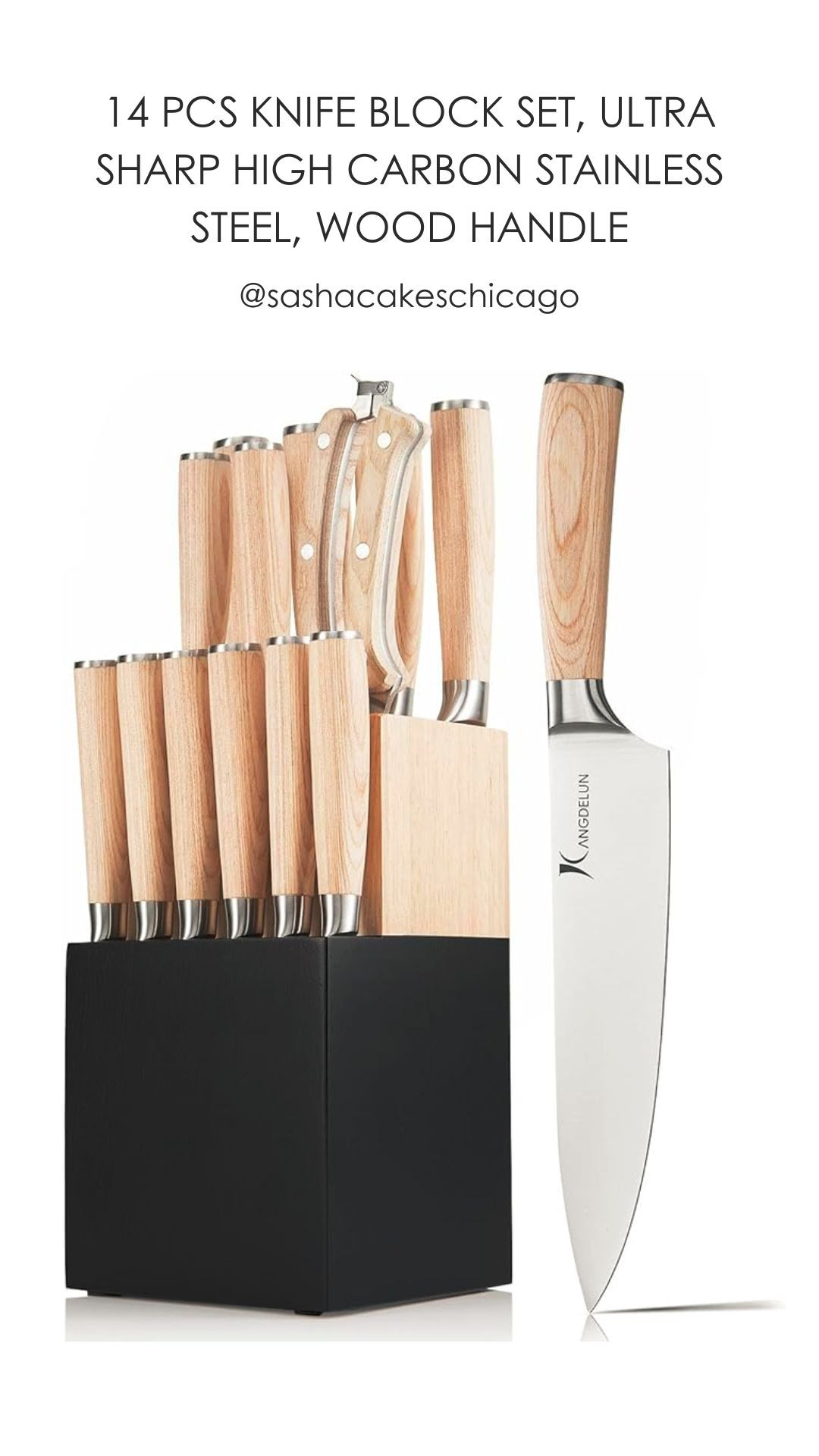 Upgrade your kitchen with this sleek 14-piece knife block set! ✨ Ultra-sharp, high-carbon stainless steel for all your cutting needs. Ready to slice and dice? Shop now! 🛒 

 #LTKGiftGuide #LTKHome