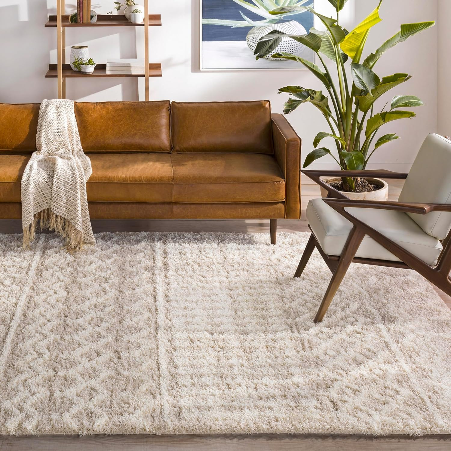 Artistic Weavers Hapsburg Moroccan Shag Area Rug, 8'10" x 12', Beige | Amazon (US)