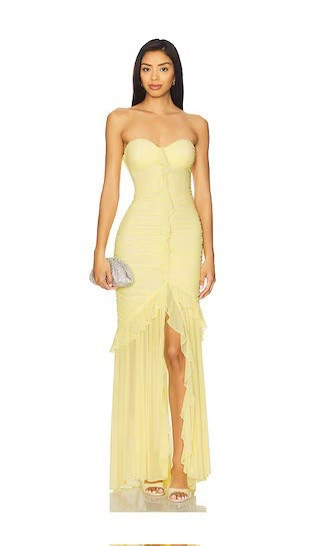 Yellow gown
Wedding guest dress
Wedding guest gown
Strapless gown
Black tie wedding
Evening

#LTKWedding #LTKParties