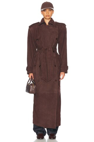 Suede Trench Coat | FWRD 
