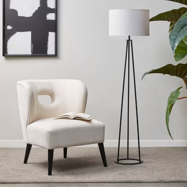 Clyde Metal Floor Lamp Black - Martha Stewart | Target