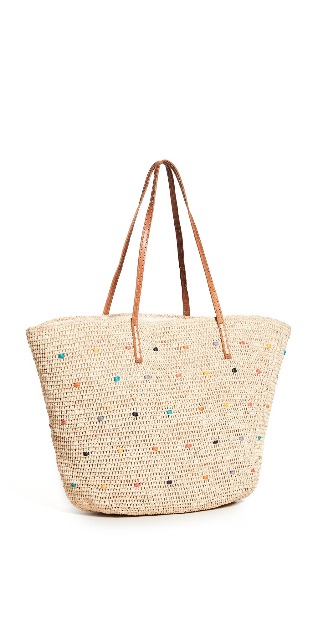 Mar Y Sol Florence Tote in Multi Natural/Multi Dot One Size | Shopbop