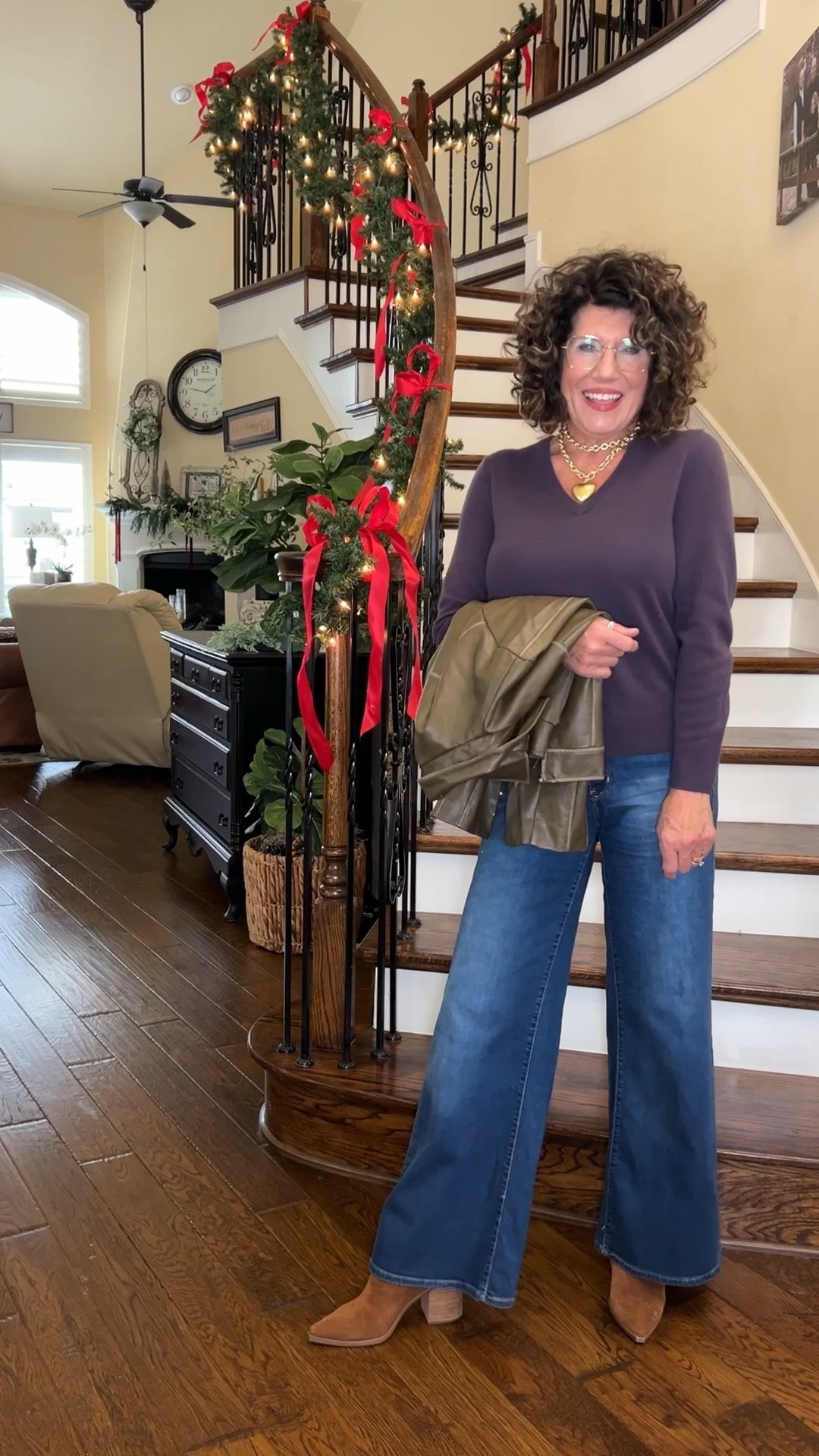 This green faux leather jacket is just beautiful! Cozy, affordable and such a unique color 

Faux leather jacket 
Affordable outerwear
Green jacket
Winter fashion
Women over 60
Rememberwynn18

#LTKWorkwear #LTKOver40 #LTKTravel