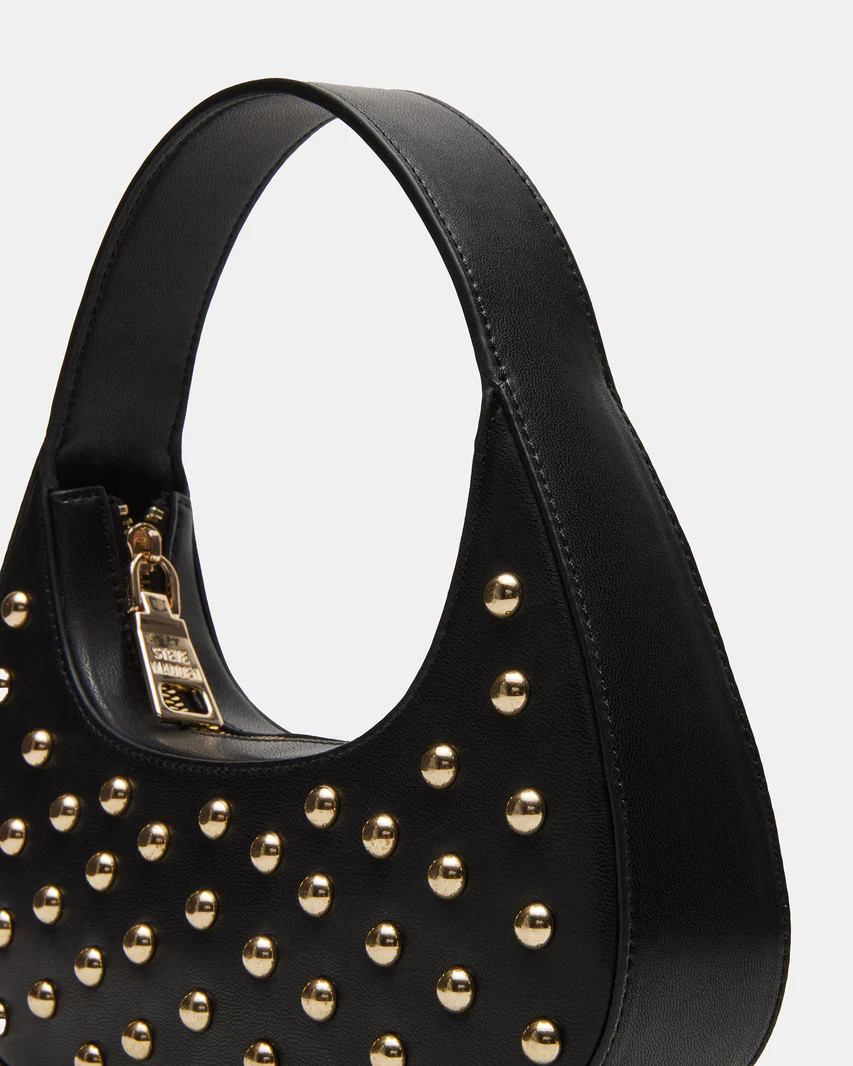 KOA Bag Black/Gold Studs | Women's Top Handle Shoulder Bag | Steve Madden (US)
