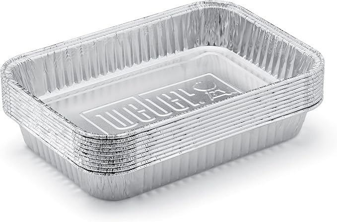 Weber Aluminum Drip Pans, 5 x 1.4 x 7.5 Inches, Set of 10 | Amazon (US)