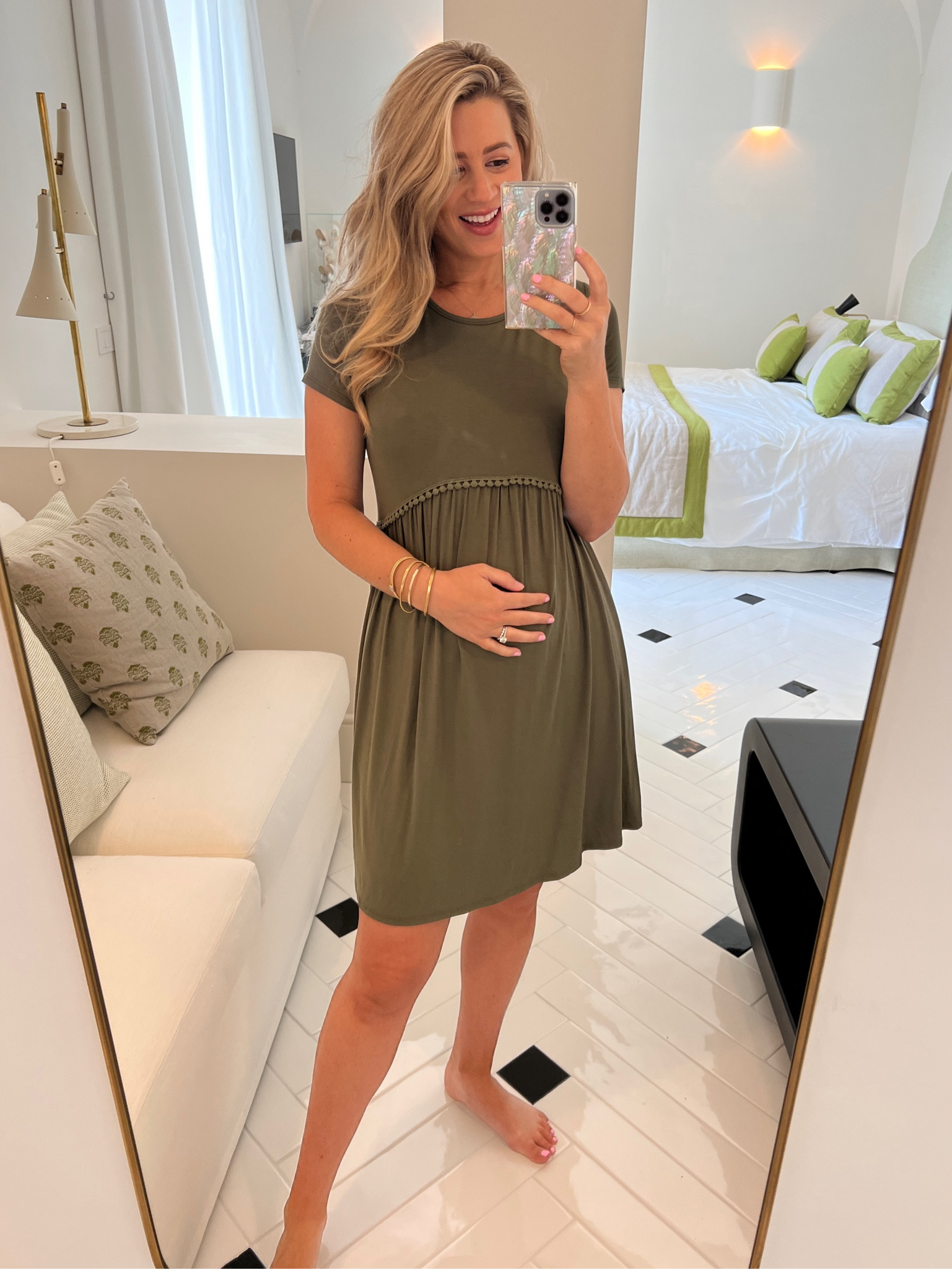 Another summer maternity dress FTW🙌Ordered this one in a S and love the comfort, trim, how it comes in so many colors and the fact that I can wear it postpartum and beyond! #maternity #maternitydress #summerdress 

#LTKSeasonal #LTKunder100 #LTKbump