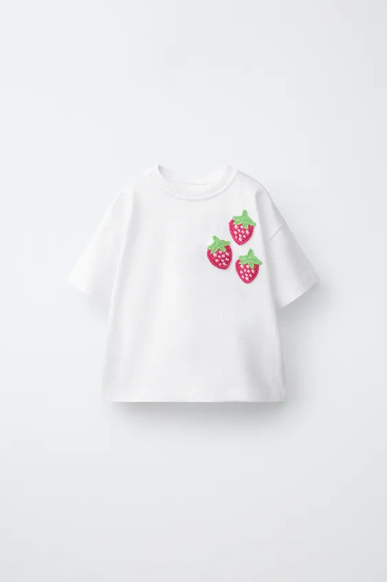 CROCHET FRUIT T-SHIRT | Zara US