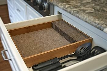 Deluxe KNIFEdock - In-drawer Kitchen Knife Storage (15 in x 13 in x 2.5 in)- Easily Identify Your... | Amazon (US)