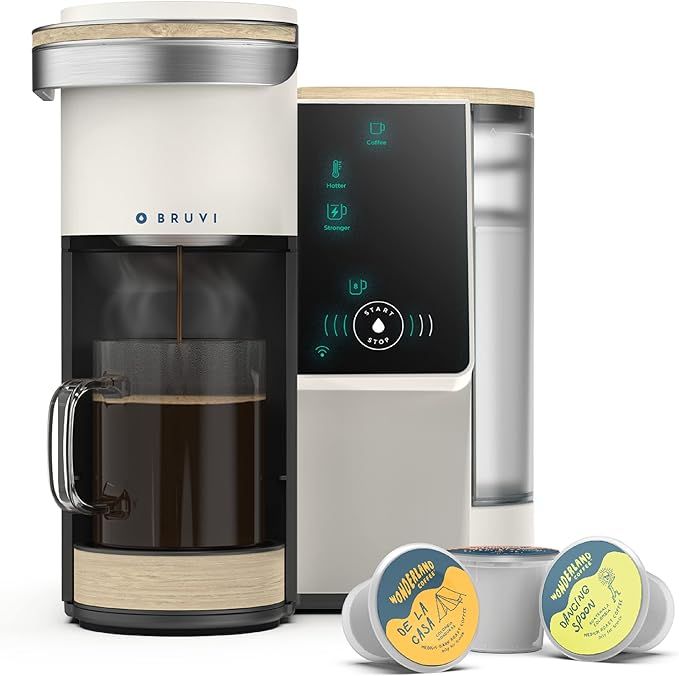 BRUVI The Bruvi Bundle | Single-Serve Coffee System | Includes 20 Coffee and Espresso B-Pods + Br... | Amazon (US)