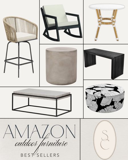 Amazon outdoor furniture roundup of some best sellers! Best sellers include this outdoor barstool, outdoor chair, outdoor side table, outdoor coffee table, outdoor footstool, and outdoor bistro table. 

amazon, outdoor furniture, amazon finds, amazon favorites, Amazon best sellers, Amazon patio, patio furniture, outdoor chairs, outdoor tables, outdoor style, porch furniture 

#LTKStyleTip #LTKSeasonal #LTKHome