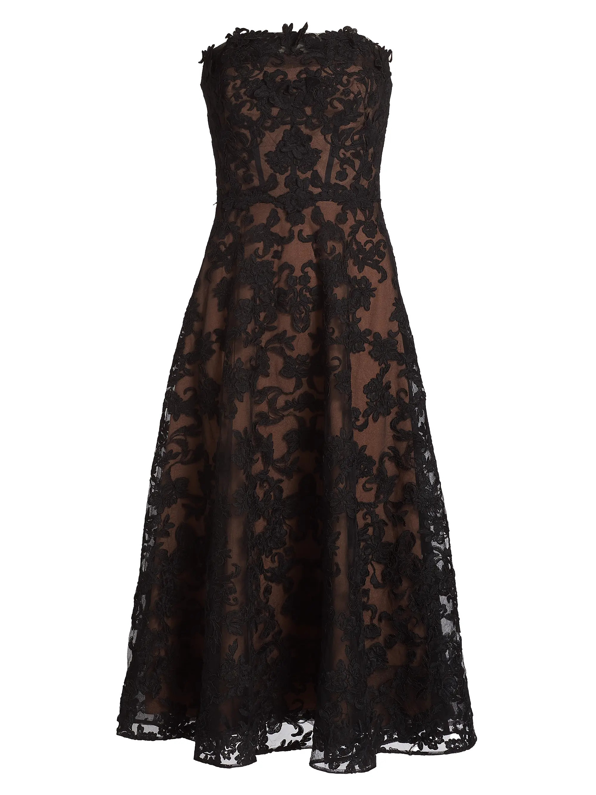 Lace Strapless Corset Maxi Dress | Saks Fifth Avenue