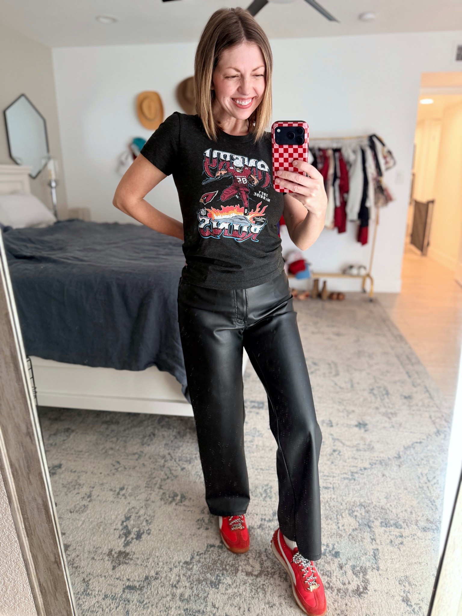 Week 17 NFL Game Day Style
.
Shirt is a youth size 10
Pants are ankle length that fit like a full length on me and tts (I tagged similar)
Shoes are tts

#LTKootd #LTKOver40 #LTKPetite