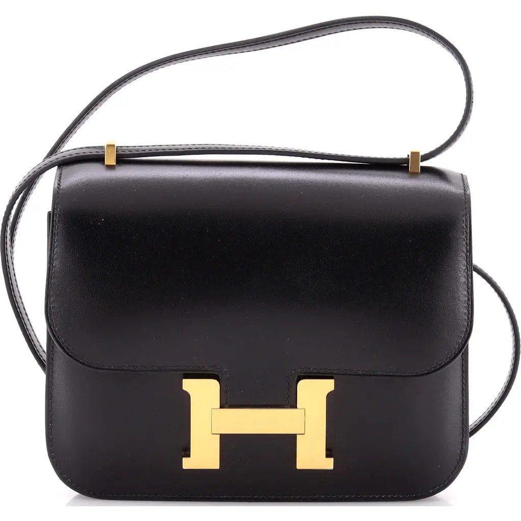 Pre-Owned Hermes Constance NM Bag Box Calf 18 in Black at Nordstrom, Size X-Small | Nordstrom