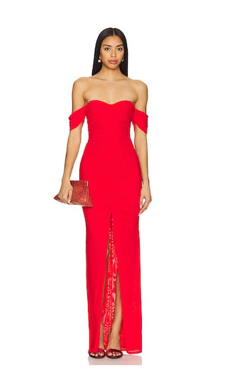 Simone Gown in Cherry Red | Revolve Clothing (Global)
