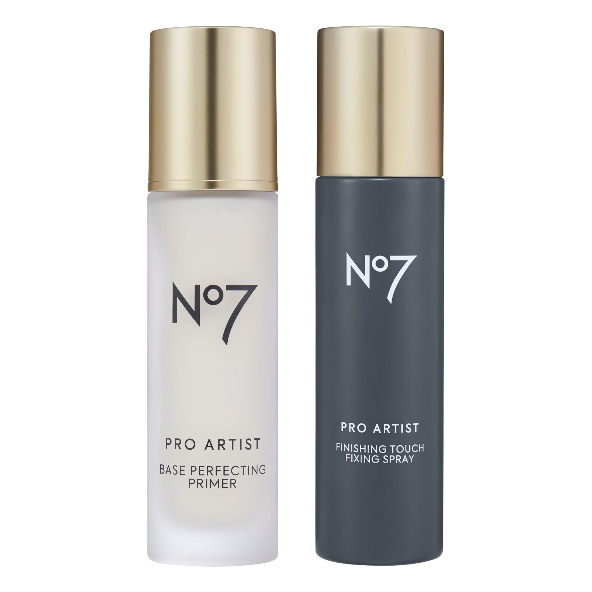 No7 Pro Artist Prep & Set Duo - Pro Artist Base Perfecting Makeup Primer and Finishing Touch Setting Spray Bundle, Long-Lasting Radiant Makeup Wear | Amazon (US)
